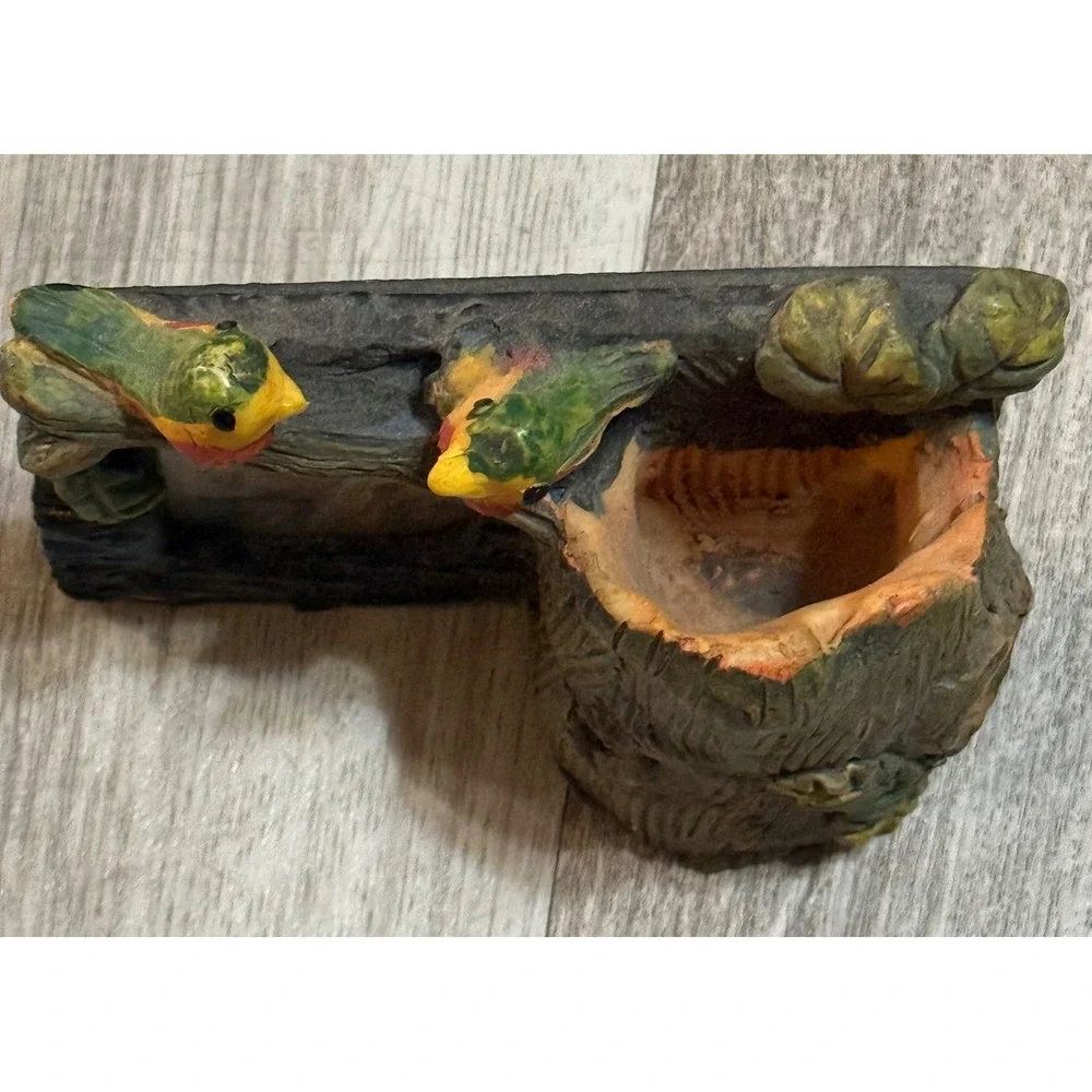 G&D Int'l Gifts Resin Bird Tree Stump Mini Photo Frame Trinket Holder